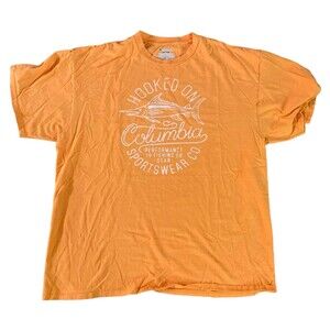 Columbia Sportswear Co. Men’s L Orange T-shirt PFG Saltwater Freshwater Fishing